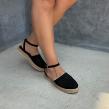 Cargar imagen en el visor de la galería, Alpargatas Clara flat negro